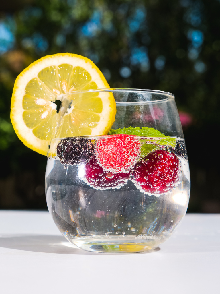 Berries in Sparkling Water